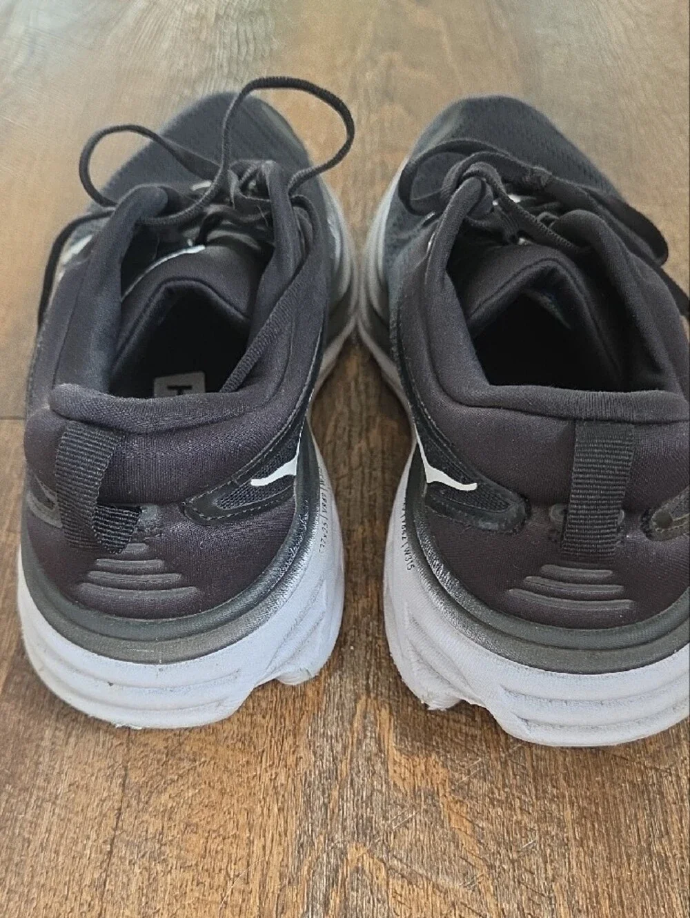 Hoka Men's Black and White Athletic Running Shoes